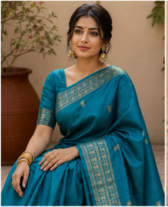 Peacock Blue Kosa